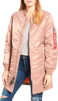 Жіночий бомбер Alpha Industries MA-1 Long W WJM47503C1 S Блідо-рожевий