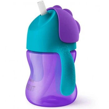 Поильник-непроливайка Philips AVENT з трубочкою 210 мл, 9 міс+ бузковий (SCF796/02)