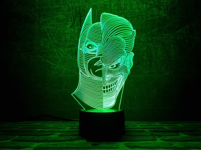 Змінна пластина для 3D світильників "Джокер/Бетмен" 3DTOYSLAMP