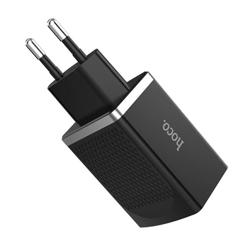 Сетевой блок питания Hoco C43A 2USB 2.4А 12W адаптер зарядный черный