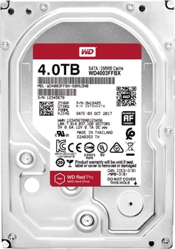 Жесткий диск Western Digital Red Pro NAS 4TB 7200rpm 256MB WD4003FFBX 3.5 SATA III