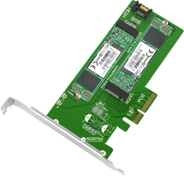 Адаптер Maiwo Multi-Size PCI-E to M.2 PCIe SSD/SATA to M.2 SATA SSD (KT015)