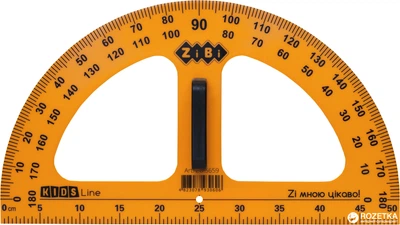 Транспортир ZiBi Teacher 50 см Жовтий (ZB.5659)