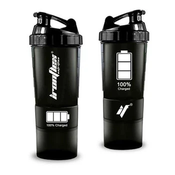 Шейкер Spider Bottle 500 мл + 2 контейнера, 100% Charged IronFlex Черный 000296977