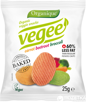Упаковка чипсів картопляних McLloyd`s Vegee З овочами органічні 25 г х 10 шт (0.25 кг) (8588000526871_8588000526895)