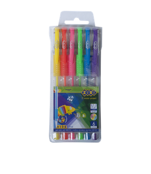 Набір з 6 гелевых ручок NEON в пластиковому пеналі, KIDS Line ZB.2201-99