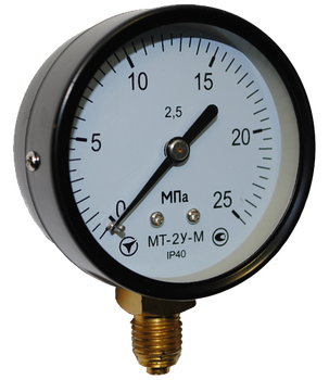 Манометр МТ-2У-М 25 МПа 63 мм M12*1,5 2,5 клас радіальний (250 бар|кгс)