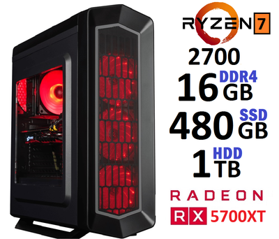 Ryzen 7 2700 rx best sale 5700 xt