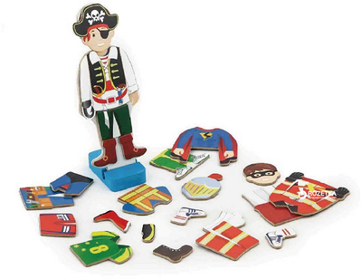 Набір магнітів Viga Toys Гардероб хлопчика (6934510500214)