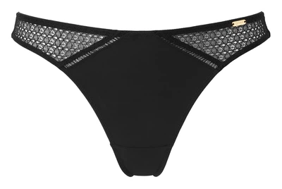 Трусики Gossard Graphic Luxe 16906 стрінги з сіточкою неперевершений образ M Black (5053014754839)