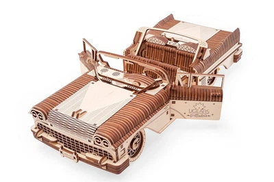 Механический деревянный 3D пазл Ugears Кабриолет мечты VM-05 из фанеры (70073)