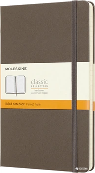 Записная книга Moleskine Classic 13 х 21 см 240 страниц в линейку Коричневый (8058341715352)