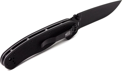 Карманный нож Ontario RAT I Folder Assist черный клинок гладкая РК Черная G-10 (8871)