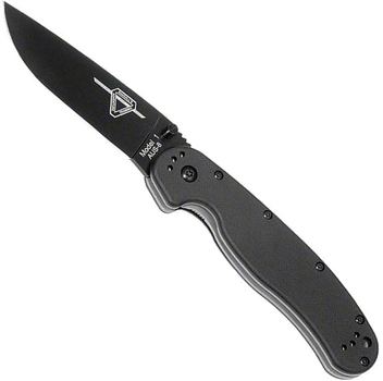 Карманный нож Ontario RAT I Folder гладкая РК Черный клинок (O8846)