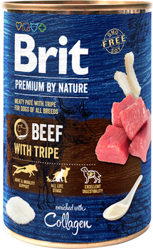 Влажный корм для собак Brit Premium Говядина с требухой