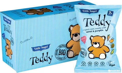Упаковка снеков кукурузных McLloyd`s Мишка Teddy с морковью и тыквой 30 г х 8 шт (8588004638983)