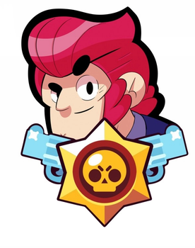 Наклейка для интерьера Brawl Star детская, стикер высота 100 см Кольт Oracal (BST L-2)
