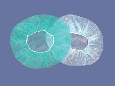 Шапочка-шарлотка одноразовая из нетканого материала (100 шт в уп.) голубой
