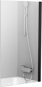 Шторка для ванны RAVAK PVS1-80 Black Transparent 79840300Z1