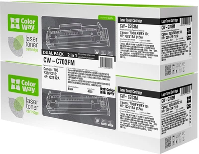 Картридж ColorWay для Canon (703) LBP-2900/3000 Dual Pack (CW-C703FM)