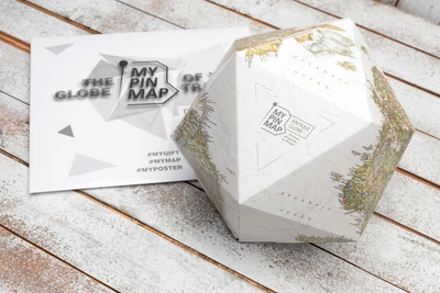 Объемный 3D Pin Глобус My Pin Antique Map Globe