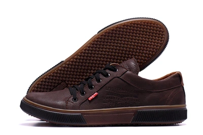 Мужские кожаные кеды Lev Classic LSX50CH Chokolate Р. 43