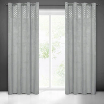 Дизайнерская штора EuroFirany HAZEL 140 х 250 см (EU-372886) светло-серая