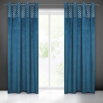Дизайнерская штора EuroFirany HAZEL 140 х 250 см (EU-372888) синяя