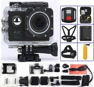 Экшн-камера c пультом SPORTS CAM RoHS H16-6R 4K Wi-Fi+WRIST RF Black