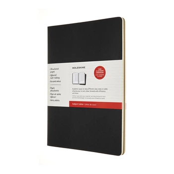 Блокнот Moleskine Cahier 2 шт. Subject А4 21х29,7 см Черный Бежевый (8053853602534)