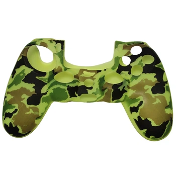 Силиконовый чехол Honson на джойстик PS4 Dualshock 4 камуфляжный зеленый