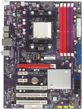 Материнская плата Elitegroup NFORCE9M-AI ( Socket AM2+ / AM3, DDR2, NVIDIA GeForce 8100, PCI-Ex16) Б/У