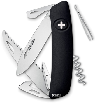 Швейцарский нож Swiza D05 Чёрный (KNI.0050.1010)