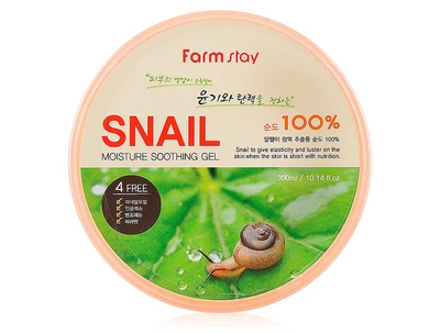 Увлажняющий гель для лица и тела с муцином улитки FarmStay Moisture Soothing Gel Snail, 300мл (8809809800253)