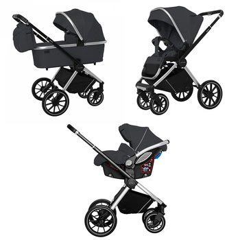Коляска универсальная 3 в 1 CARRELLO Optima CRL-6504 Platinum Grey