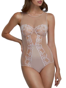 Боді жіноче сетка з мереживом MODERN BRIDE Marc&Andre А9-1053 80C перлинний