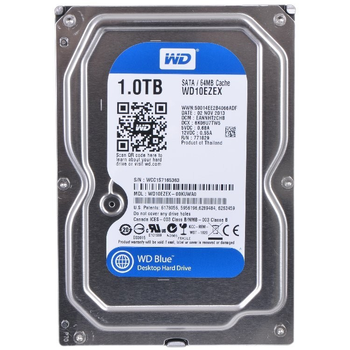 Жесткий диск Western Digital Blue 1 ТБ 3,5" SATA III 7200prm 64 МБ (WD10EZEX)
