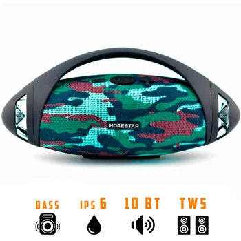Портативная беспроводная Bluetooth колонка Hopestar Hopestar H37 10Вт camouflage с влагозащитой IPX6 (H37C)