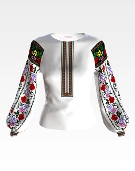 Заготовка жіночої блузки – вишиванки для вишивки бісером і нитками Барвиста Вишиванка Калина (БЖ121дБнннн)