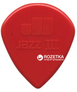 Медіатори Dunlop 47P3N Nylon Jazz III Red Nylon Player's Pack 6 шт.