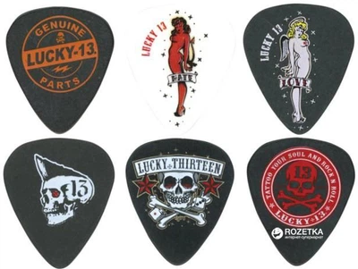 Медіатори Dunlop L13BP.73 Lucky13 Art Series Player's Pack 0.73 мм 6 шт.