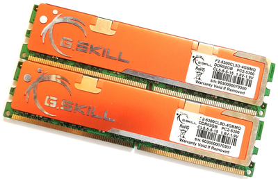 Пара игровой оперативной памяти G.Skill DDR2 4Gb (2Gb+2Gb) 667MHz PC2 5300U 2R8 CL5 (F2-5300CL5D-4GBMQ) Б/У