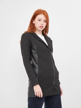 Пальто осеннее женское H&M 61607 38 Черное (2600001308518)