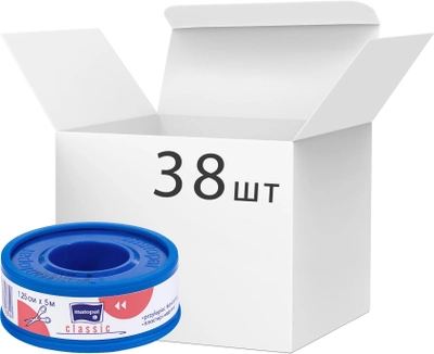 Упаковка пластырей медицинских Matopat Classic 1.25 см x 5 м 38 шт (5900516897284)