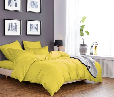 Комплект постельного белья CottonTwill 1-спальный 150х220 см Сатин Solid Colors Желтый (К007-2)
