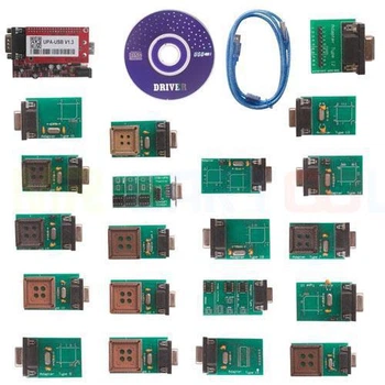 Автомобильный программатор UPA USB V1.3 чип-тюнинг EEPROM + 19 адаптеров (284790)