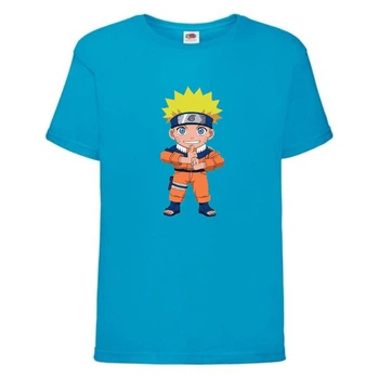 Футболка детская Наруто 060 (Naruto) голубая (NAR lblu 060) 116 см