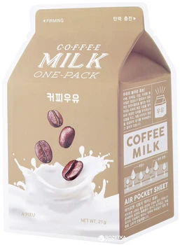 Maska z tkaniny A'pieu Milk One-Pack z ekstraktem z kawy 21 ml (8806185780285)
