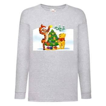 Лонгслив реглан Винни Пух 009 (Winnie Pooh) серый (WP gr 009) 140 см