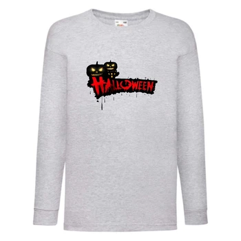 Лонгслив реглан Хелловин 0014 (Halloween) серый (HAL gr 0014) 152 см